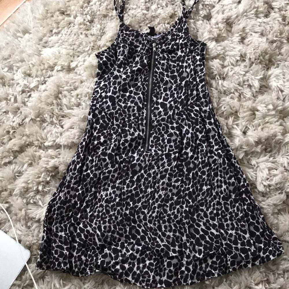 H&M snow leopard print dress